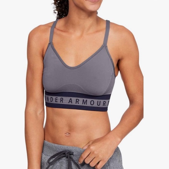 Under Armour UA Seamless Longline Sports Bra Grey